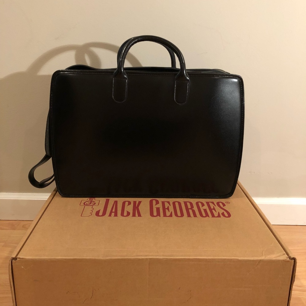 Jack Georges Milano Briefcase black leather